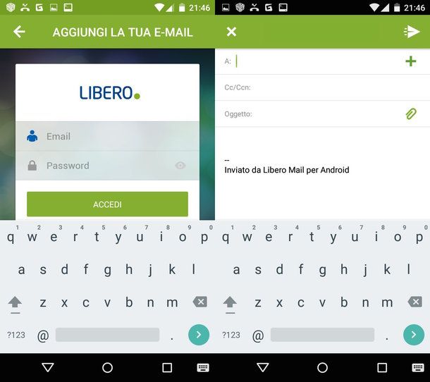 Come impostare mail Libero su Android