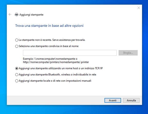 Come installare stampante WiFi su Windows 10