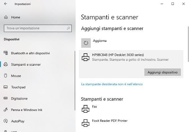 Come installare stampante WiFi su Windows 10