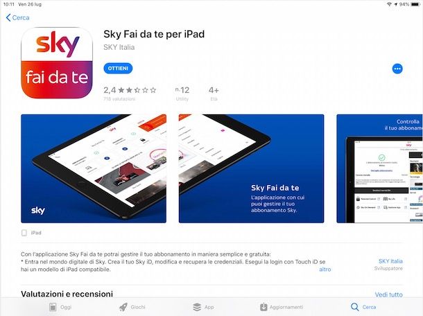 Sky Fai da te per iPad