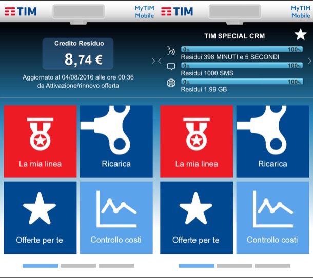 Credito residuo TIM
