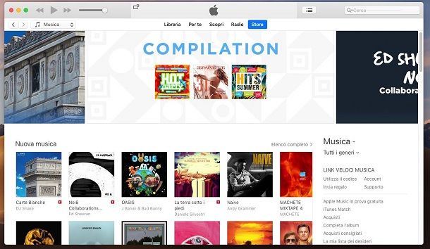 Scaricare musica da iTunes su PC