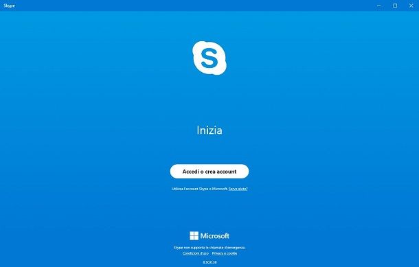 Skype su Windows 10