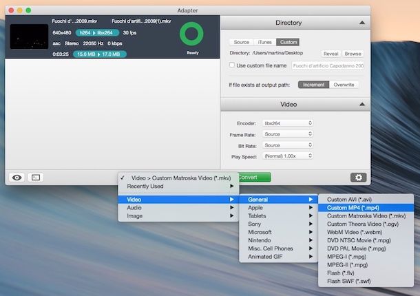 Come convertire MKV in MP4