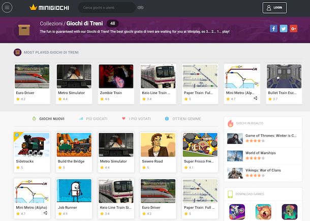 Giochi di treni online