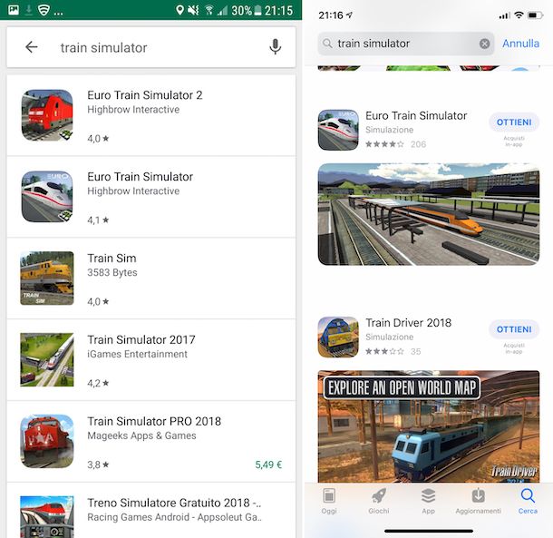 Play Store e App Store