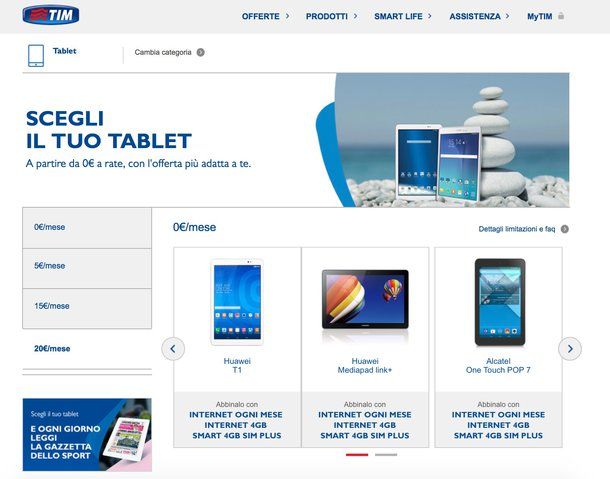 Offerte tablet