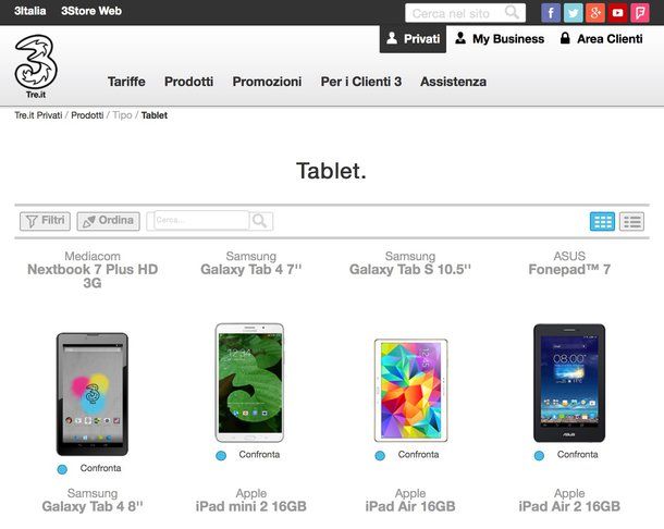 Offerte tablet