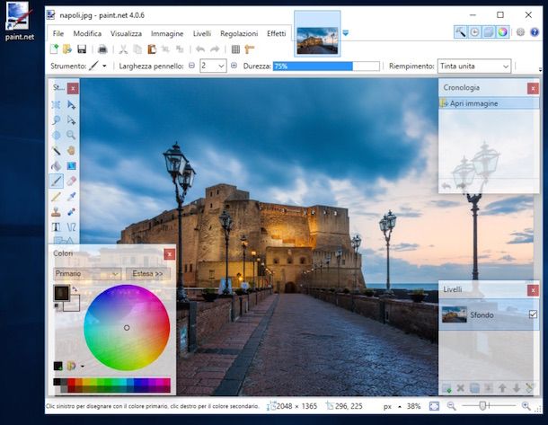 Screenshot di Paint.NET