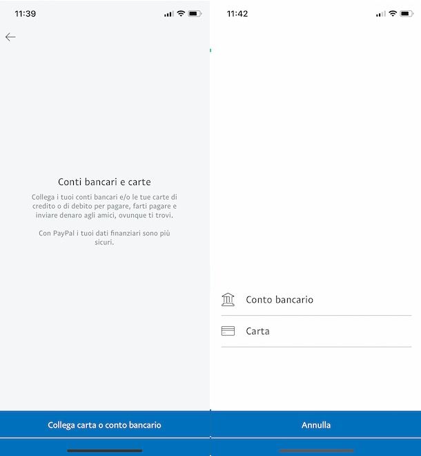 Collegare carta a PayPal
