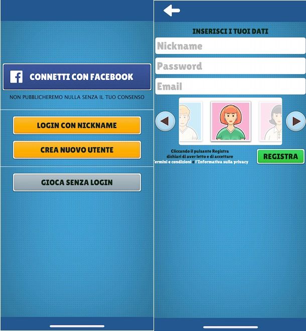Creare account su Scopa originale Dal Negro