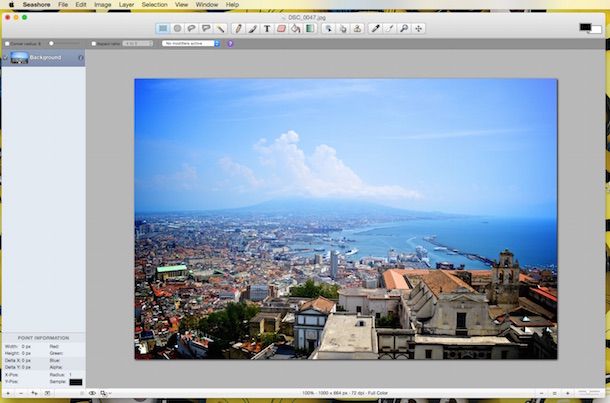 Screenshot di Seashore su Mac