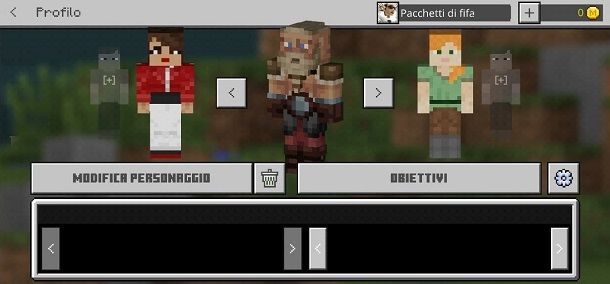 Scelta skin Minecraft