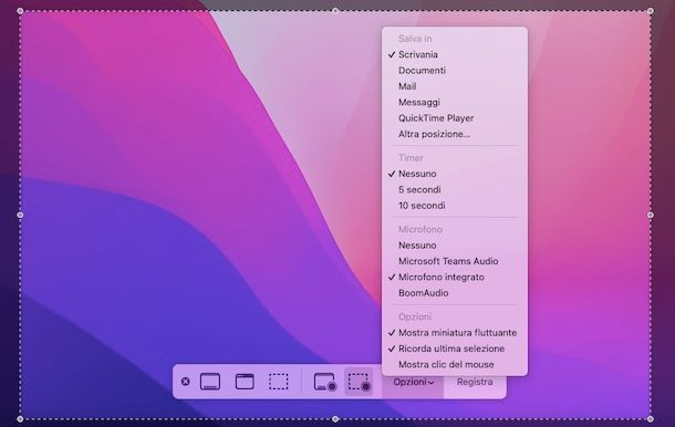 Registrare audio Mac