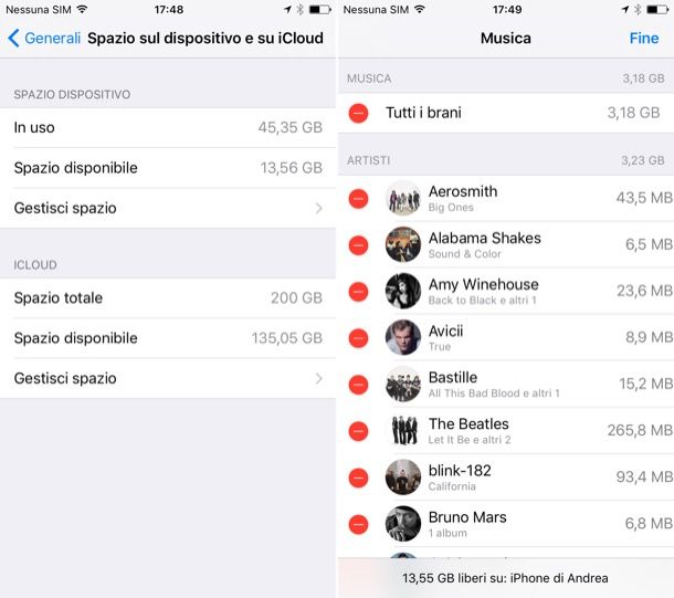 Come cancellare musica da iPhone