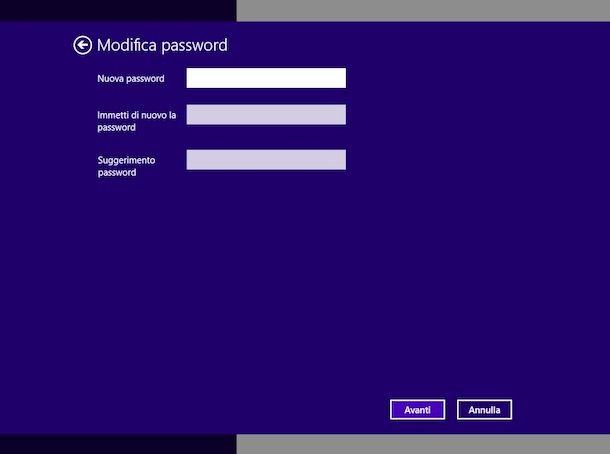Come togliere la password da Windows 8
