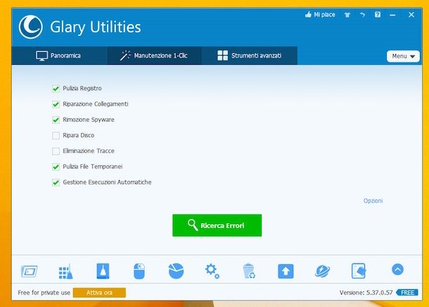 Screenshot di Glary Utilities