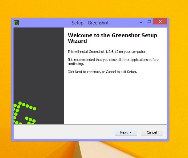 Screenshot di Greenshot su Windows 8