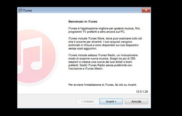 Screenshot di iTunes
