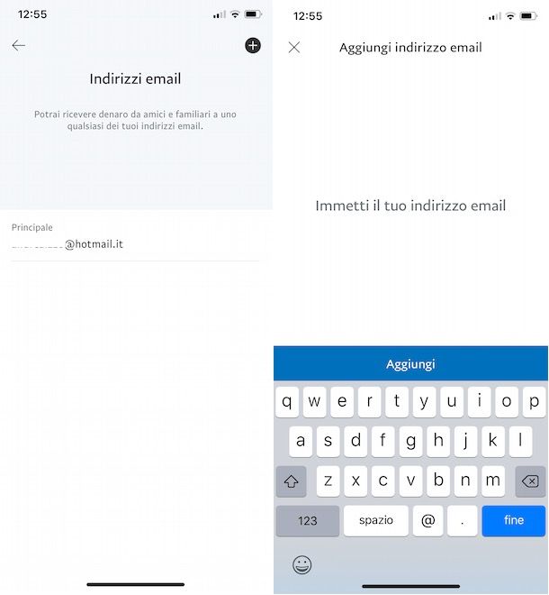 Come cambiare email PayPal da app