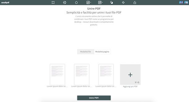 Come unire più PDF