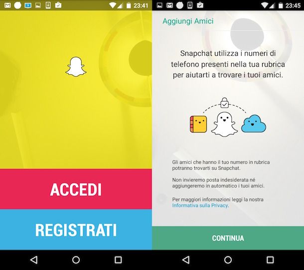 Come si usa Snapchat