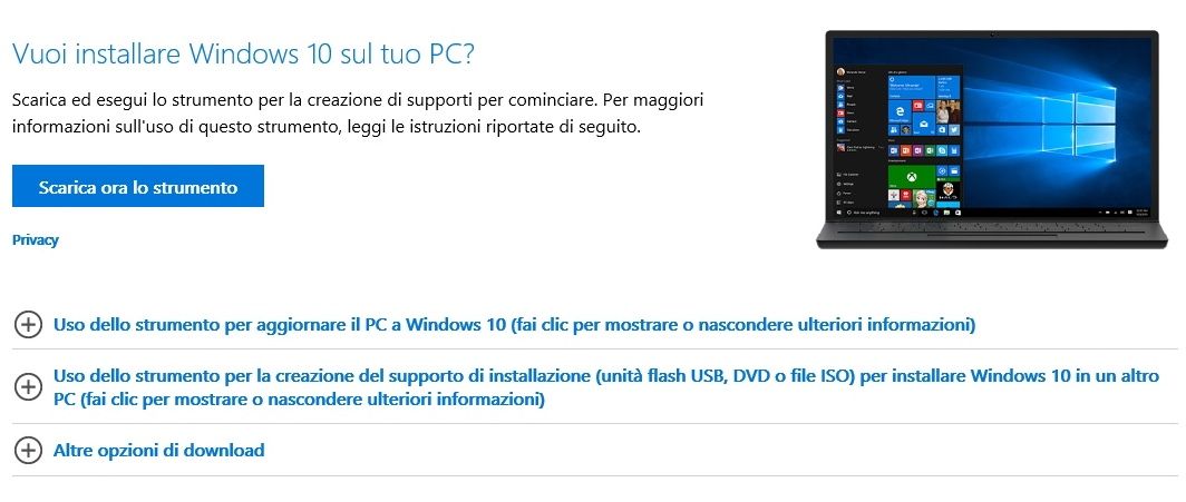 Come installare Windows 10