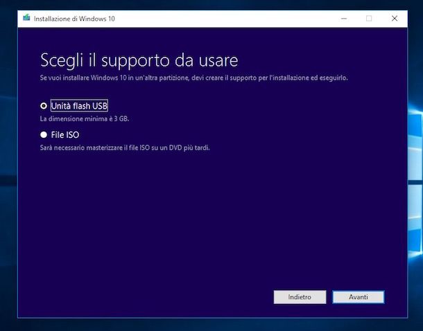 Screenshot di Windows 10