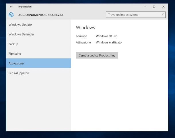 Screenshot di Windows 10