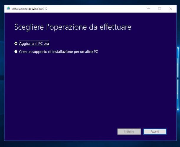 Screenshot di Windows 10