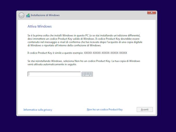 Risultati immagini per installazione windows 10 da usb