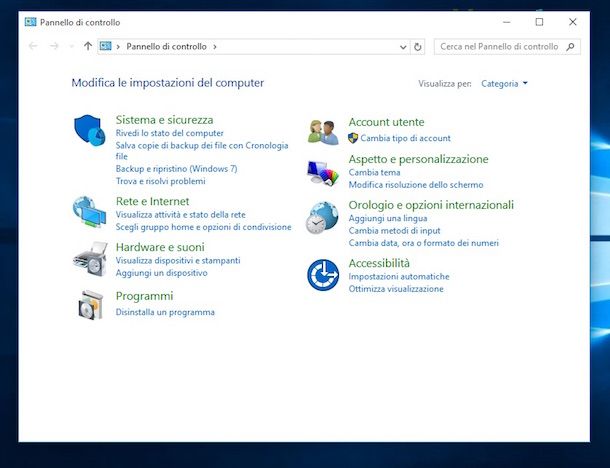 Screenshot di Windows 10