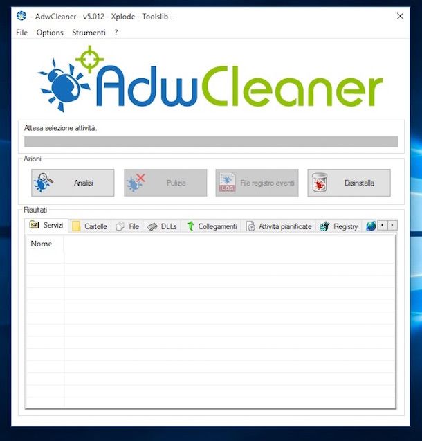 Screenshot di AdwCleaner