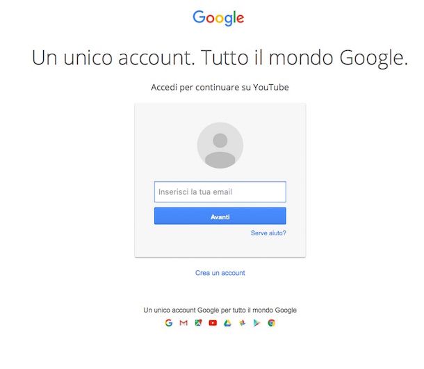 Screenshot Google account