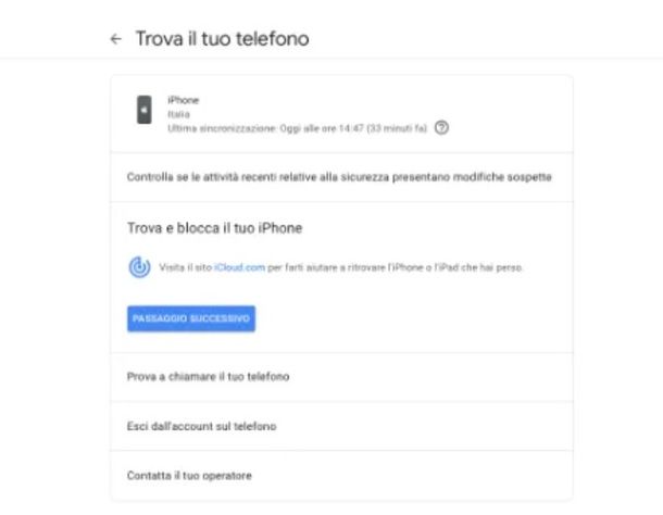 Trova il mio dispositivo Google iPhone