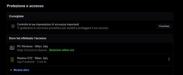 Come chiudere Facebook su tutti i dispositivi