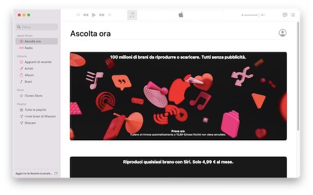 Apple Music su Mac