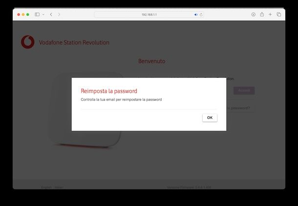 Password modem dimenticata