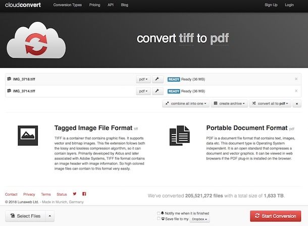 Come convertire TIFF in PDF