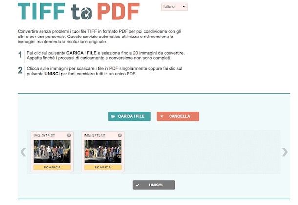 Come convertire TIFF in PDF
