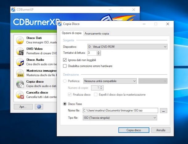 Come creare ISO da DVD