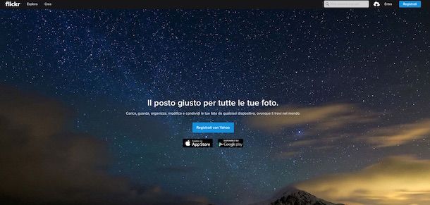 Screenshot di Flickr