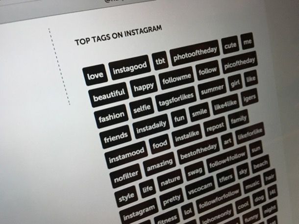 Instagram hashtag