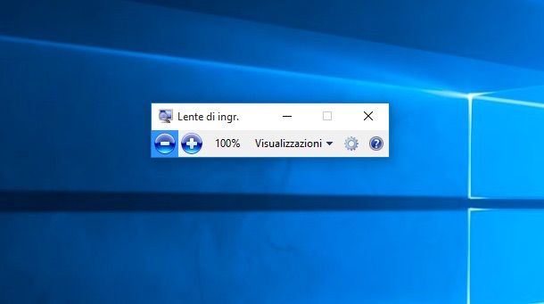 Screenshot dLente di ingrandimento su Windows