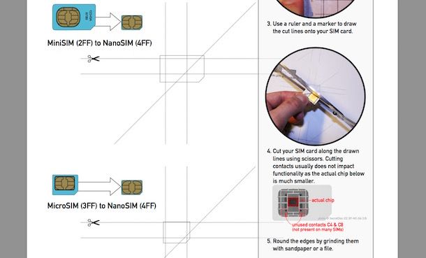 Come tagliare Nano SIM