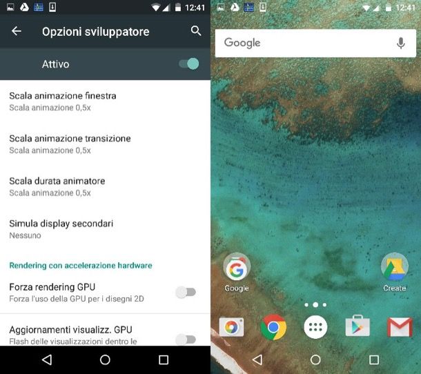 Ottimizzare animazioni e launcher