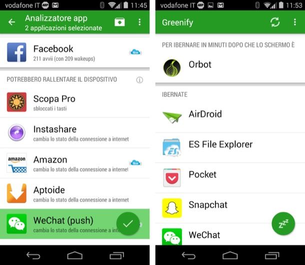 Ibernare le applicazioni