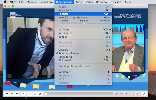 Registare con VLC su Mac