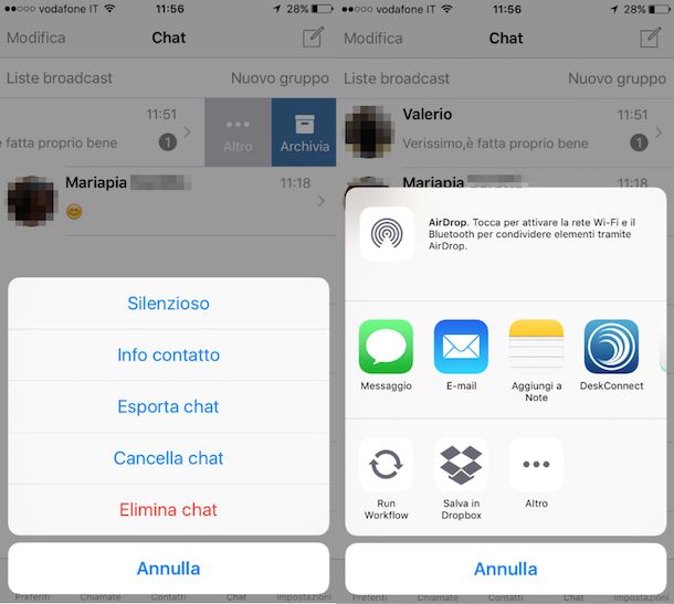 Come salvare chat WhatsApp