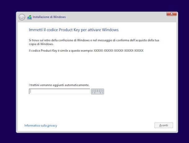 Screenshot che mostra come formattare Windows 8.1